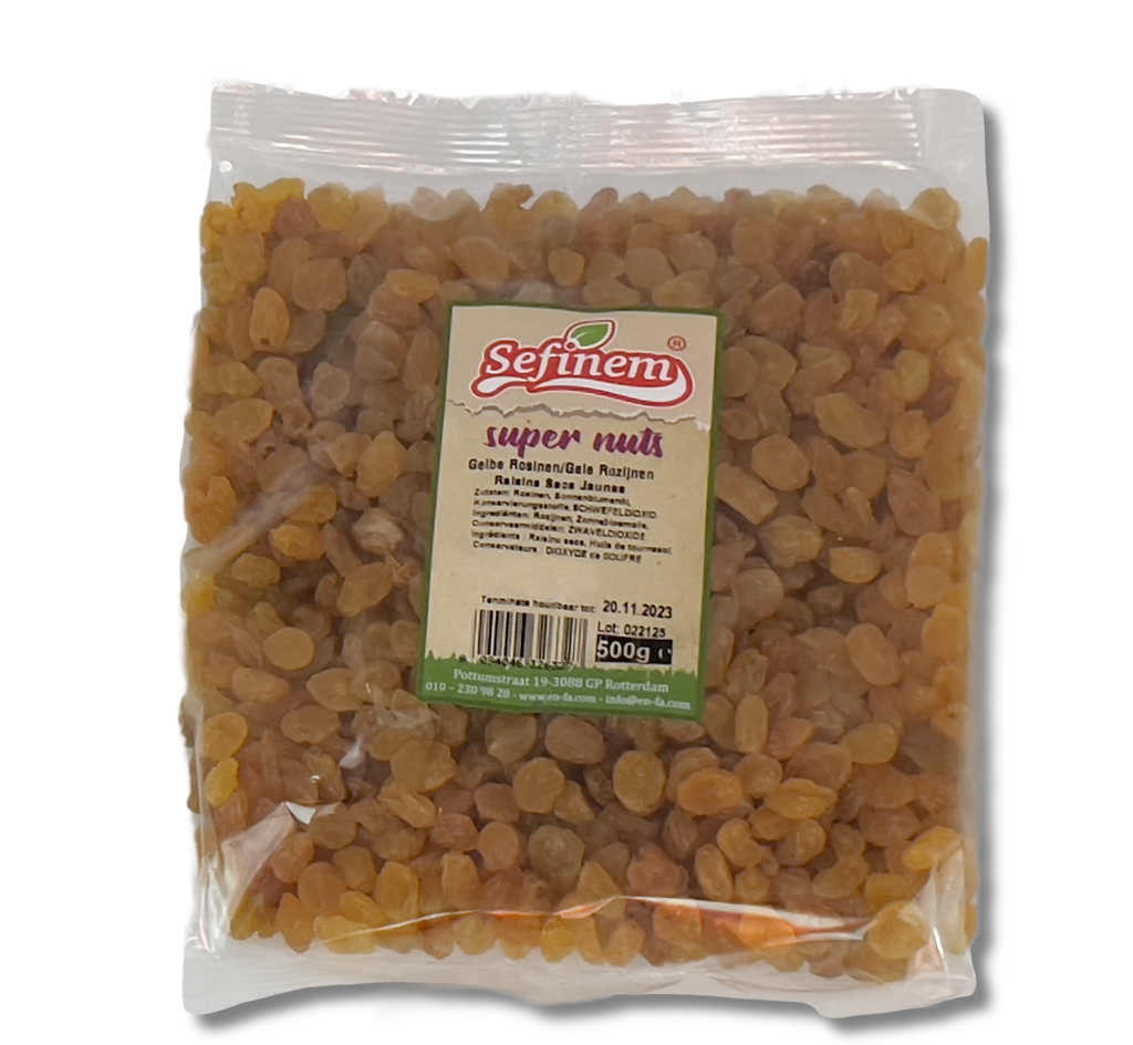Gele Jumbo Rozijnen / Gelbe Jumbo Rosinen / Raisins Secs Jaunes Jumbo
